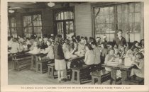 Arden Shore Campers eating in the mess hall